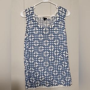 Lafayette 148 sleeveless sweater geometric print XL